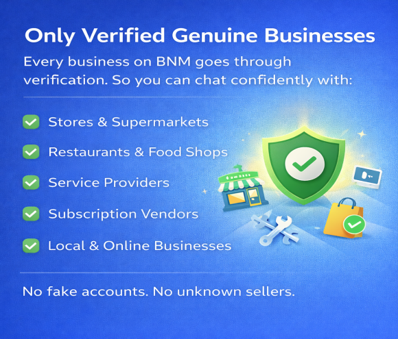 Verified Businesses on BNM